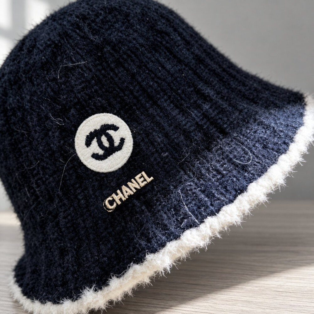 CHANEL Shearling Trim Knit Beanie - Picture 5 of 6